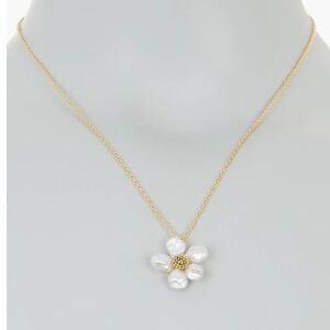 ♠️Gold and White SunFlower Pendant Necklace🌻